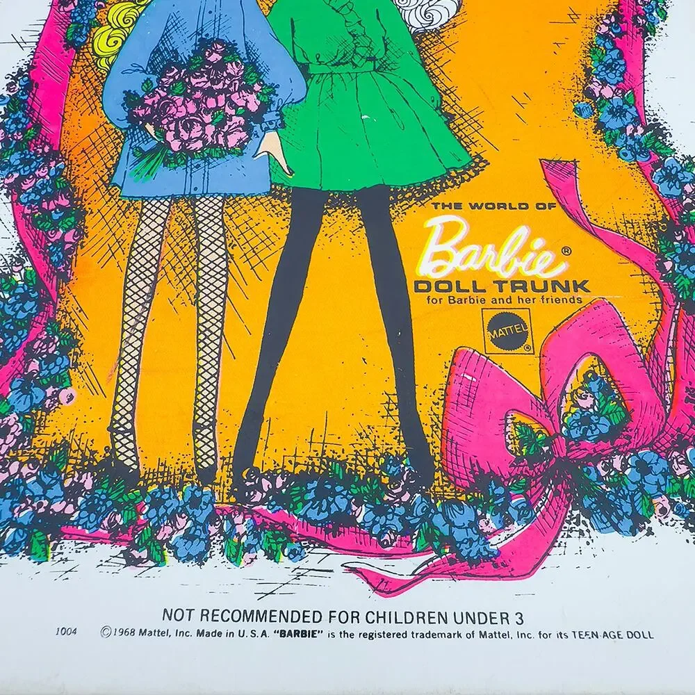 Vintage 1968 Mattel The World of Barbie Doll Trunk 1004 Handled Doll Toy Carrier